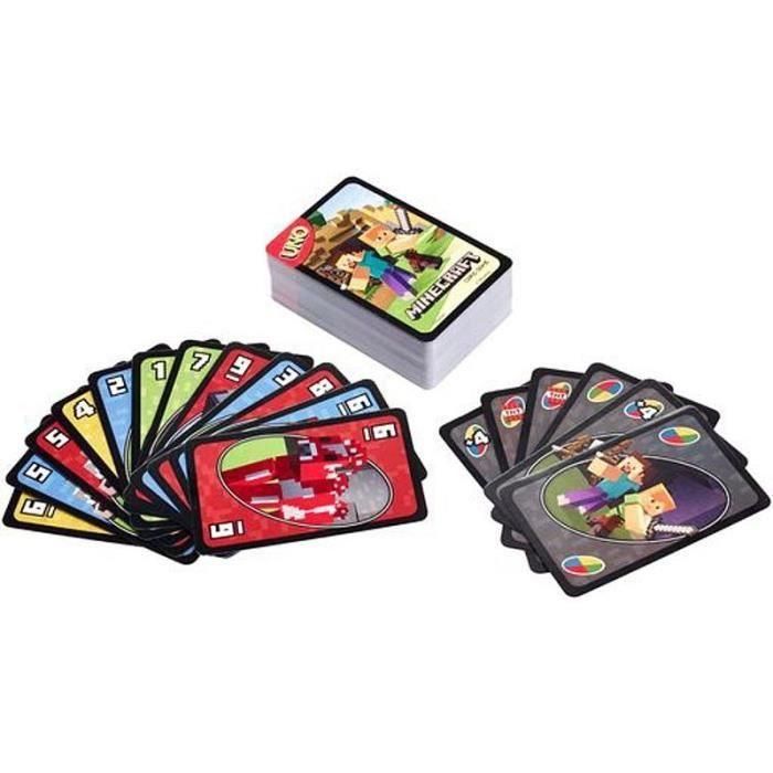 Mattel Games - Uno Minecraft - Juego de cartas - A partir de 7 años - UNO - FPD61 4 Mattel Games - Uno Minecraft - Juego de cartas - A partir de 7 años - UNO - FPD61 4
