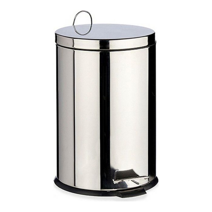Papelera de acero inoxidable Berilo 20L, 30.5x43.5x38 cm, pedal y cubo extraíble Papelera de acero inoxidable Berilo 20L, 30.5x43.5x38 cm, pedal y cubo extraíble