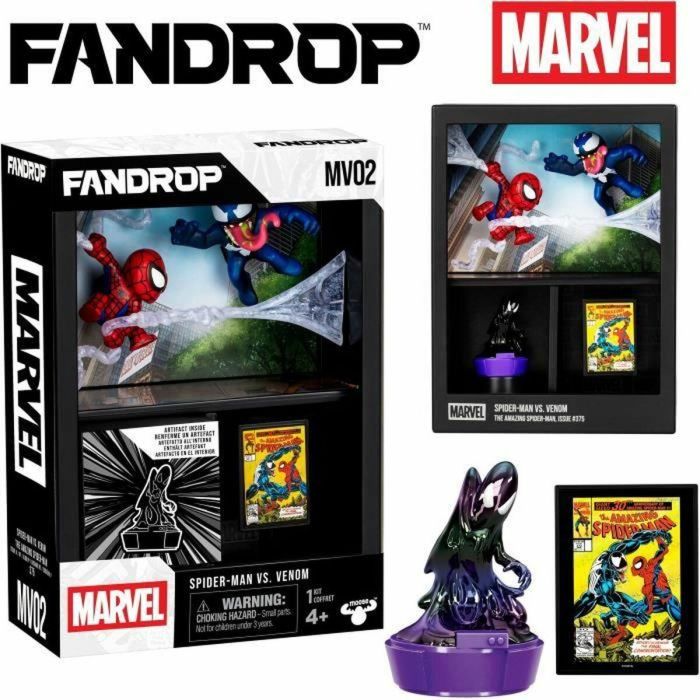 FANDROP FAN0630996920671 Figura Star Wars Spider-Man vs Venom Vitrina con escena de culto + mini póster 18 cm