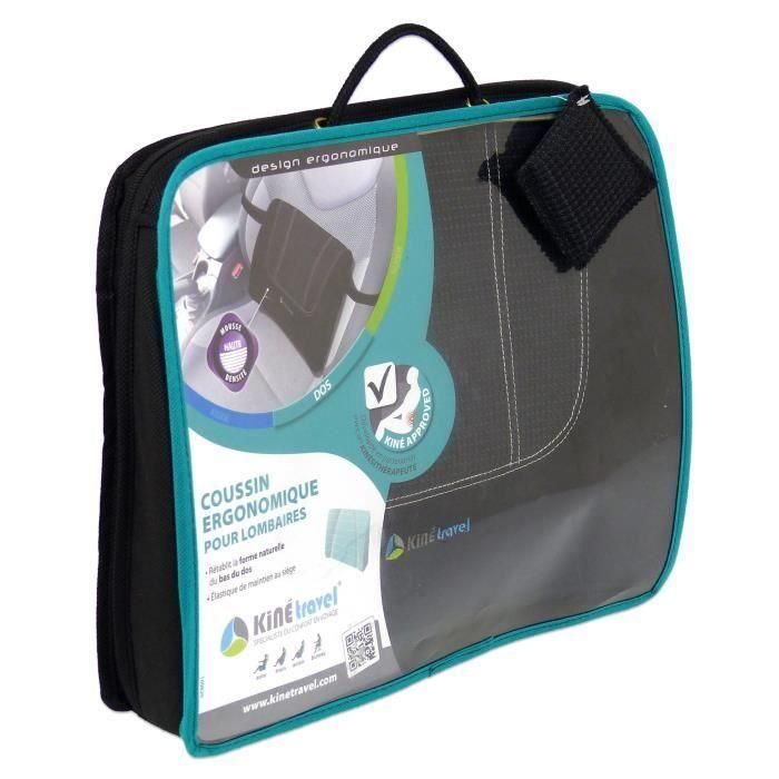 Kine Travel Cojín Lumbar Ergonómico para Espalda Baja, Aprobado por Fisioterapeuta, Reduce Dolor, con Sujeción Elástica, 36x27x6 cm 2 Kine Travel Cojín Lumbar Ergonómico para Espalda Baja, Aprobado por Fisioterapeuta, Reduce Dolor, con Sujeción Elástica, 36x27x6 cm 2