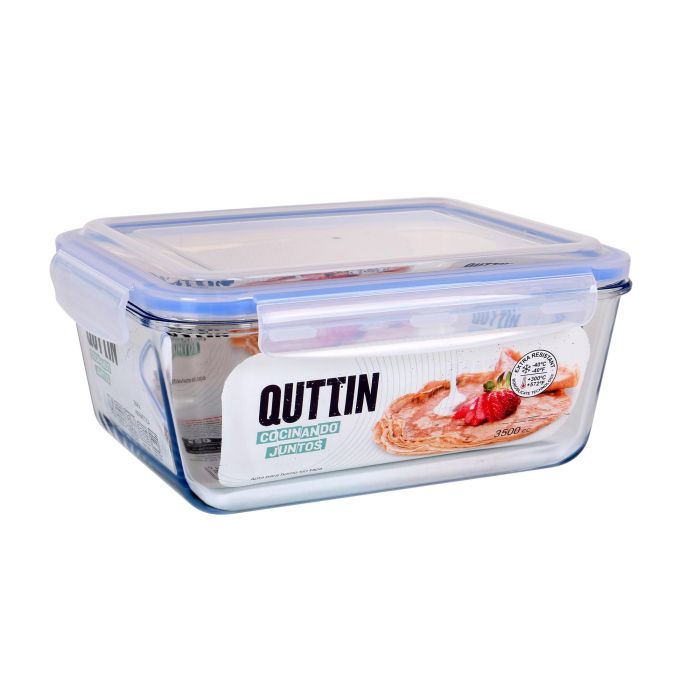 Quttin Fiambrera Rectangular Hermética 26 x 22 cm 3.5 L 5