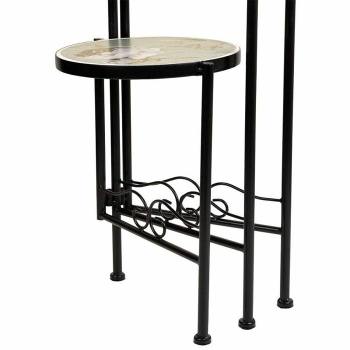 Soporte para Maceta Alexandra House Living Negro Hierro Azulejo 30 x 68 x 30 cm 2