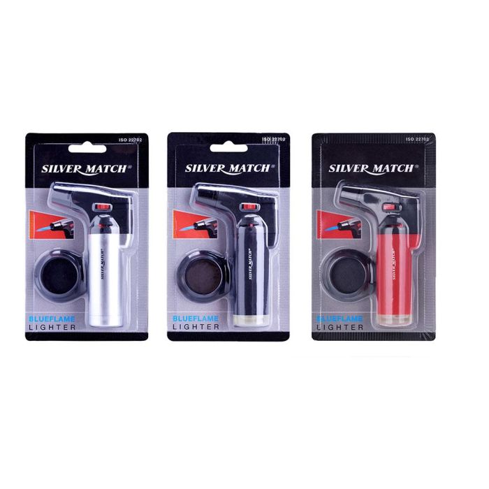 Silver Match Encendedor Electrónico Gastorch Llama Azul Recargable Blister Colores Surtidos 4