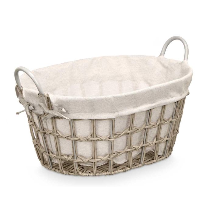Cesto Ovalado Asas Gris Peq Kipit 52X26CM (12 Unidades) 1 Cesto Ovalado Asas Gris Peq Kipit 52X26CM (12 Unidades) 1