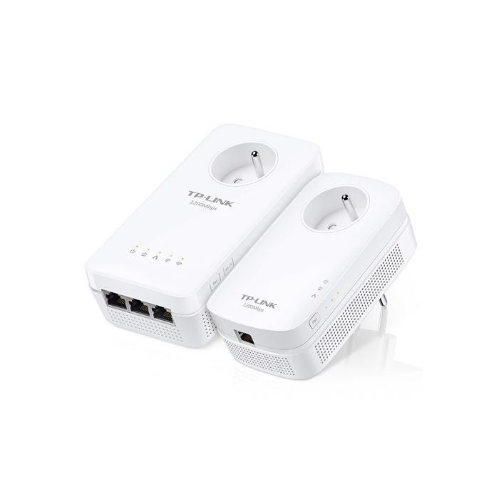TP-LINK Kit Extensor Wifi Ac Powerline Av1300 con Toma de Corriente Adicional. TP-LINK Kit Extensor Wifi Ac Powerline Av1300 con Toma de Corriente Adicional.