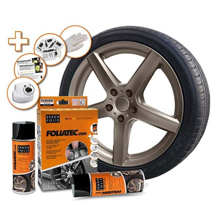Foliatec FO2089 Goma Líquida Spray Film Removible Set 2x400ml Bronce Metálico Mate Alta Opacidad & Elasticidad para Llantas Coche Foliatec FO2089 Goma Líquida Spray Film Removible Set 2x400ml Bronce Metálico Mate Alta Opacidad & Elasticidad para Llantas Coche