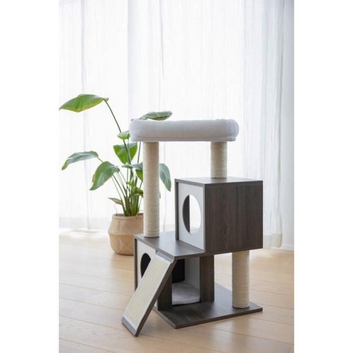 KERBL - Árbol para gatos FLAIR - 48 x 44 x 86 cm - Blanco/Gris - Sisal 3 KERBL - Árbol para gatos FLAIR - 48 x 44 x 86 cm - Blanco/Gris - Sisal 3
