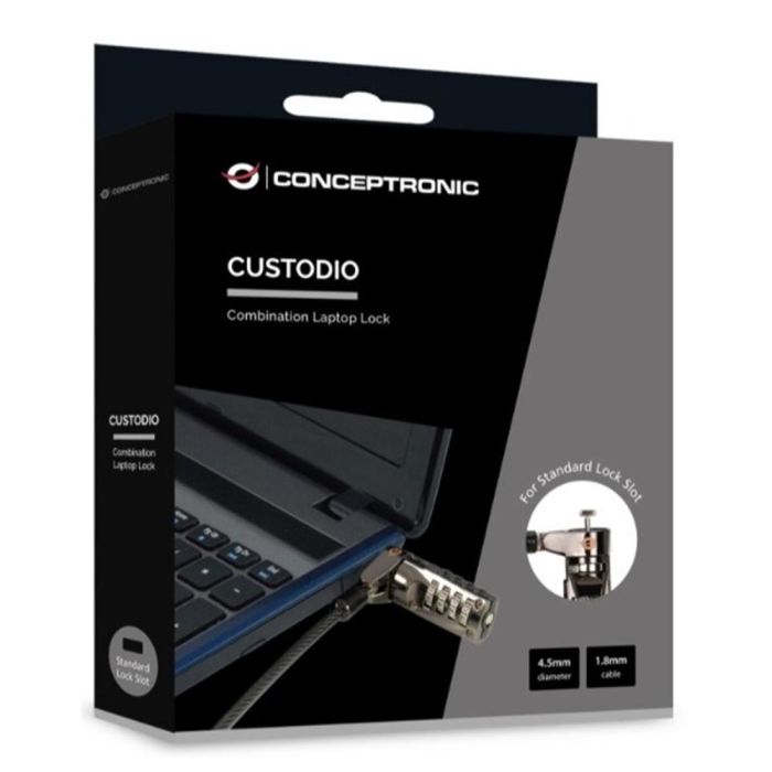 Cable Seguridad Conceptronic Combinacion 4 Digitos 1 Cable Seguridad Conceptronic Combinacion 4 Digitos 1
