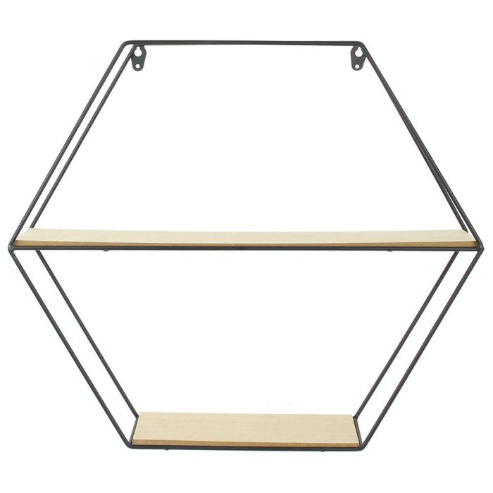 Home Deco Factory Estante Hexagonal Madera-Metal 46x10x40 cm 2
