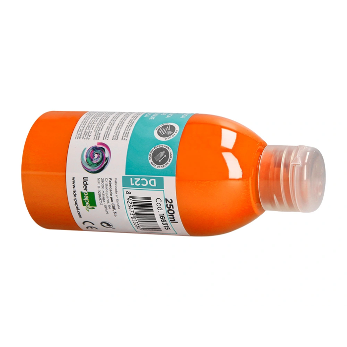 Liderpapel Pintura Acrilica Bote 250 ml Naranja 4