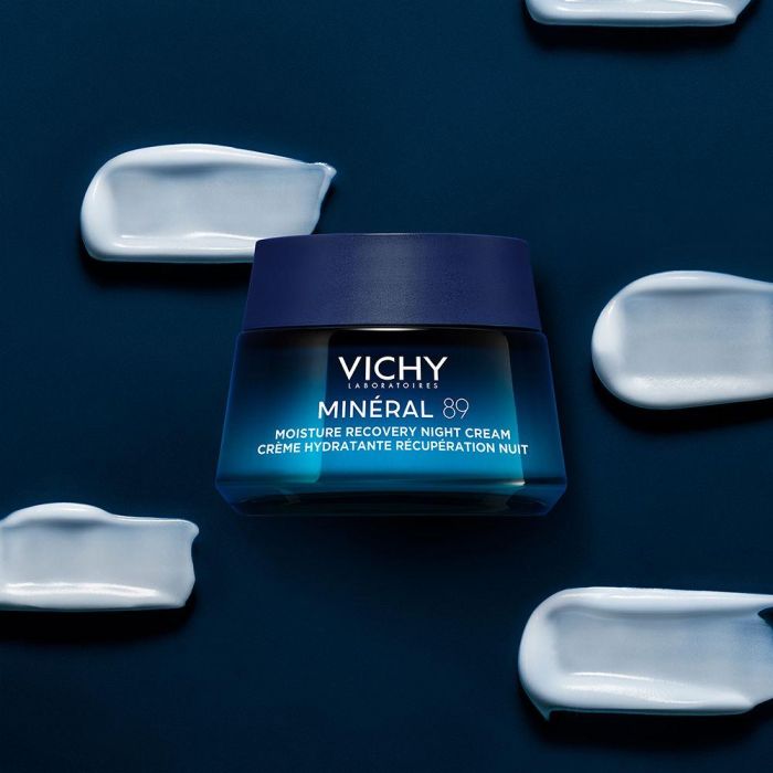 Vichy Mineral 89 Crema Hidratante Noche Recuperadora con Melatonina, Ácido Hialurónico y Minerales 50 ml
