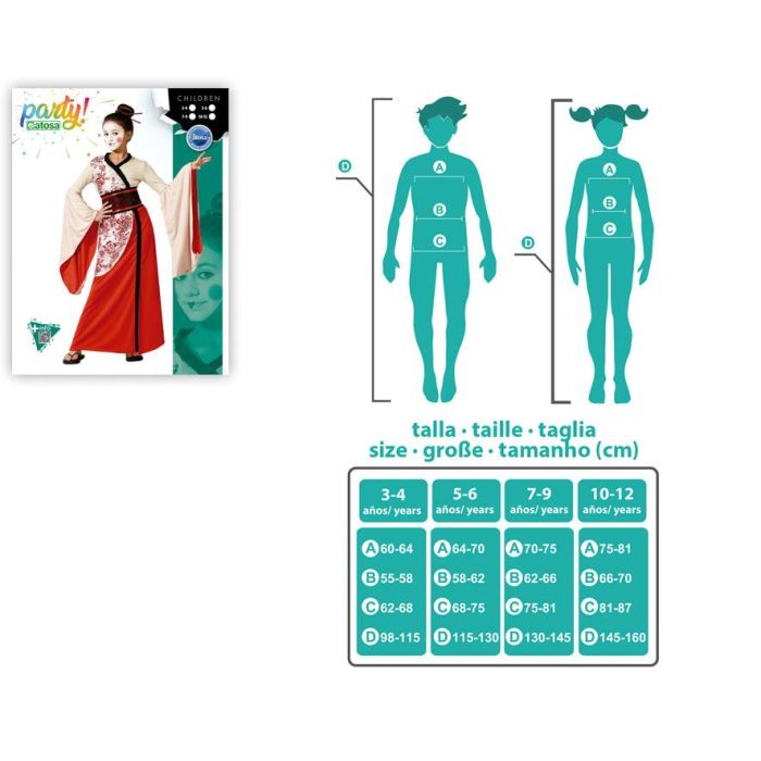 Disfraz Geisha Japonesa Beige Vestido Niña 3 Disfraz Geisha Japonesa Beige Vestido Niña 3