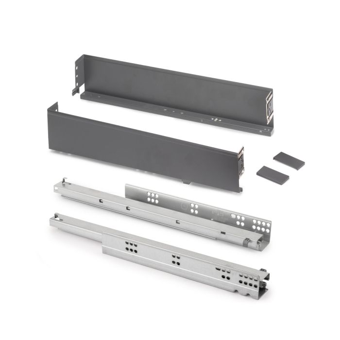 Emuca Cajón exterior Simplex 25kg de altura 88mm, profundidad 440mm, Acero, Gris antracita 0 Emuca Cajón exterior Simplex 25kg de altura 88mm, profundidad 440mm, Acero, Gris antracita 0