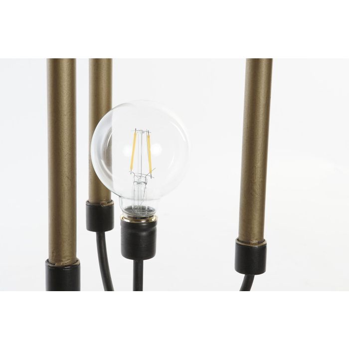 DKD Home Decor Decoración Luminosa Loft LED Metal Dorado y Negro 61 cm Alto Funciona con Pilas 2