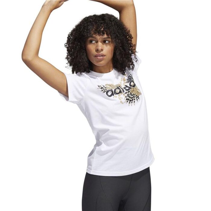 Camiseta de Manga Corta Mujer Adidas H57399 Blanco (XS)