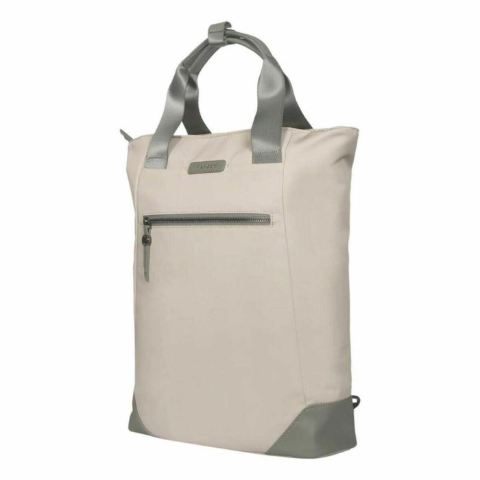 Targus TBB65113GL Mochila Convertible Bolso Tote para Portátil 16" EcoSmart, Piel Vegana, Resistente al Agua, Roble 3