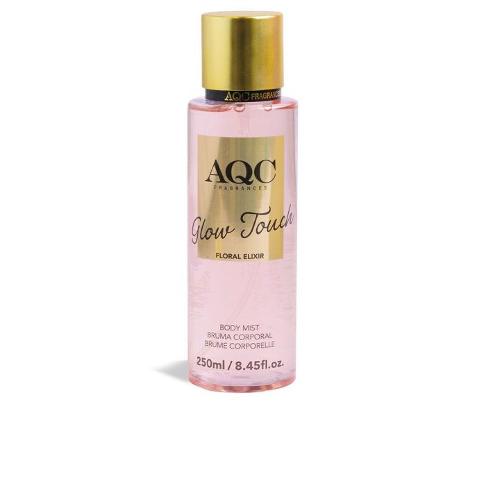 AQC Fragrances Glow Touch Floreal Elixir Bruma Corporal 250 ml - Notas Florales, Frutales, Gourmand, Mandarina, Frambuesa, Vainilla, Coco