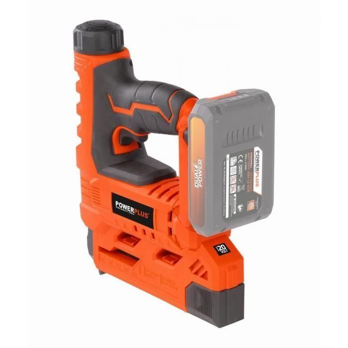 Dual Power POWDP7010 Grapadora-Clavadora Inalámbrica 20V con 100 Grapas y 100 Clavos, Sin Batería ni Cargador 3