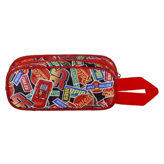 Disney Cars 3 Estuche Portatodo 3D Doble Racer Rojo con Relieve y Doble Compartimento 1