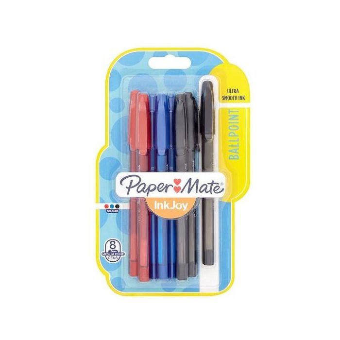 PAPER MATE Kugelschreiber InkJoy 100 Kappe 8St. M S/B/R/G 0 PAPER MATE Kugelschreiber InkJoy 100 Kappe 8St. M S/B/R/G 0
