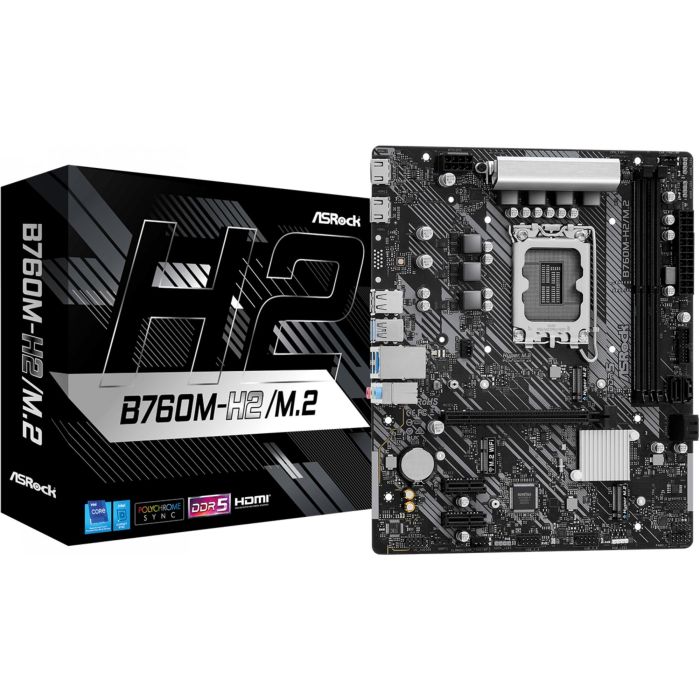 Asrock Placa Base B760M-H M.2 LGA1700 micro ATX Compatible con Intel Core i3/i5/i7/i9 0 Asrock Placa Base B760M-H M.2 LGA1700 micro ATX Compatible con Intel Core i3/i5/i7/i9 0