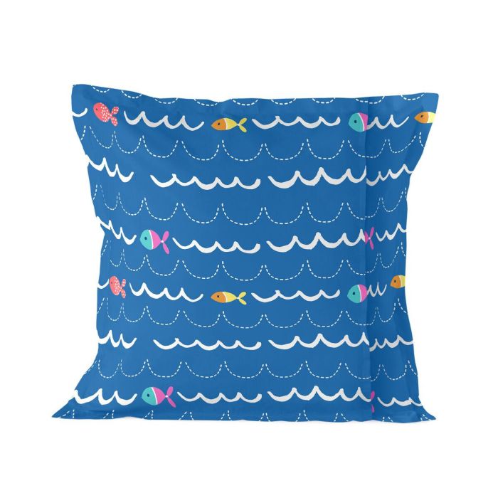 Funda de almohada HappyFriday Moshi Moshi Sea Life Multicolor 80 x 80 cm 3