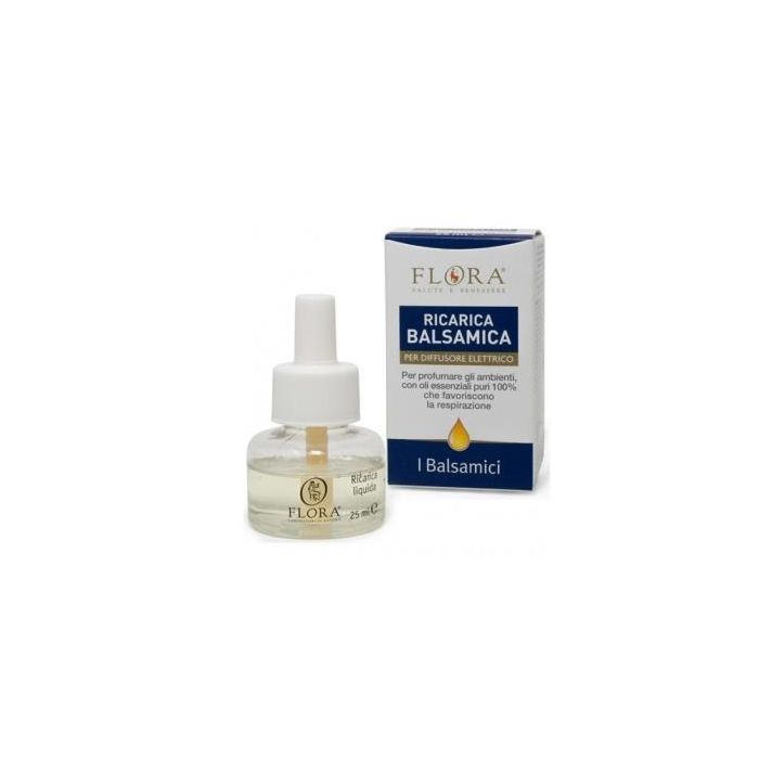 FLORA Recarga Difusor Eléctrico Balsámico 25 ml para Bebés, Purifica y Refresca el Ambiente, Aceites Esenciales Puros