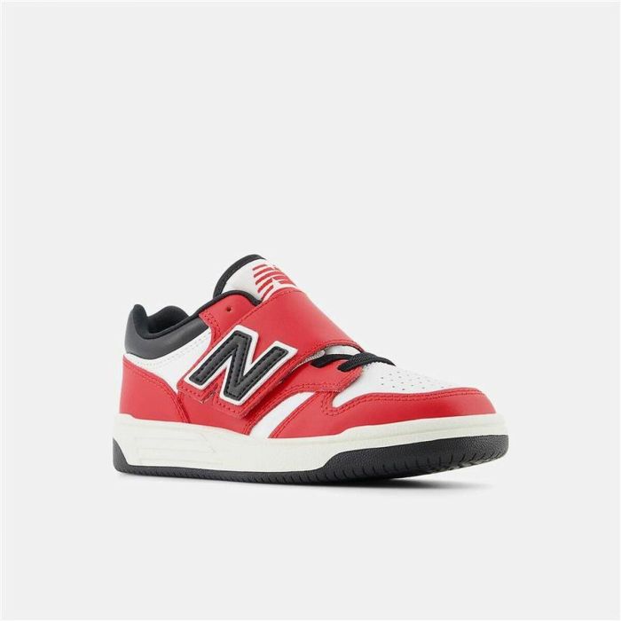 Zapatillas Deportivas Infantiles New Balance 480 HOOK LOOP Blanco Rojo Tomate 1