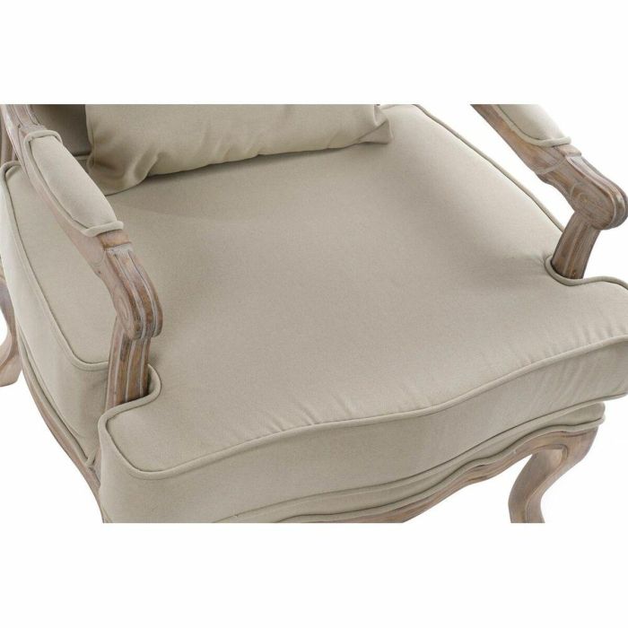 Sillón DKD Home Decor Marrón Beige Madera Lienzo 70 x 62 x 95 cm 2 Sillón DKD Home Decor Marrón Beige Madera Lienzo 70 x 62 x 95 cm 2