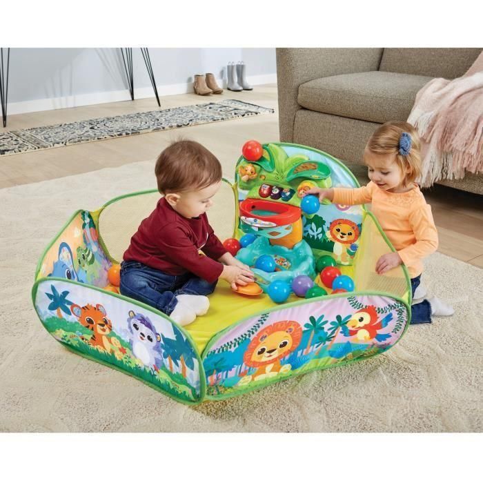 Vtech Baby Piscina de bolas interactiva P'tits Loulous con canasta que cuenta, 3 botones de aprendizaje, 30 bolas para 9-36 meses 1 Vtech Baby Piscina de bolas interactiva P'tits Loulous con canasta que cuenta, 3 botones de aprendizaje, 30 bolas para 9-36 meses 1