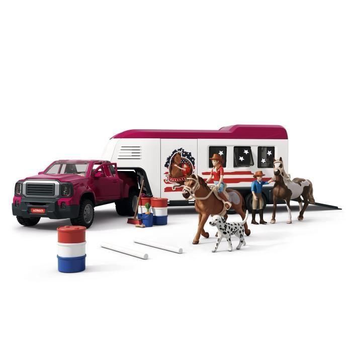 Figura de camioneta y remolque ecuestre grande Schleich 42705 Horse Club Series 2