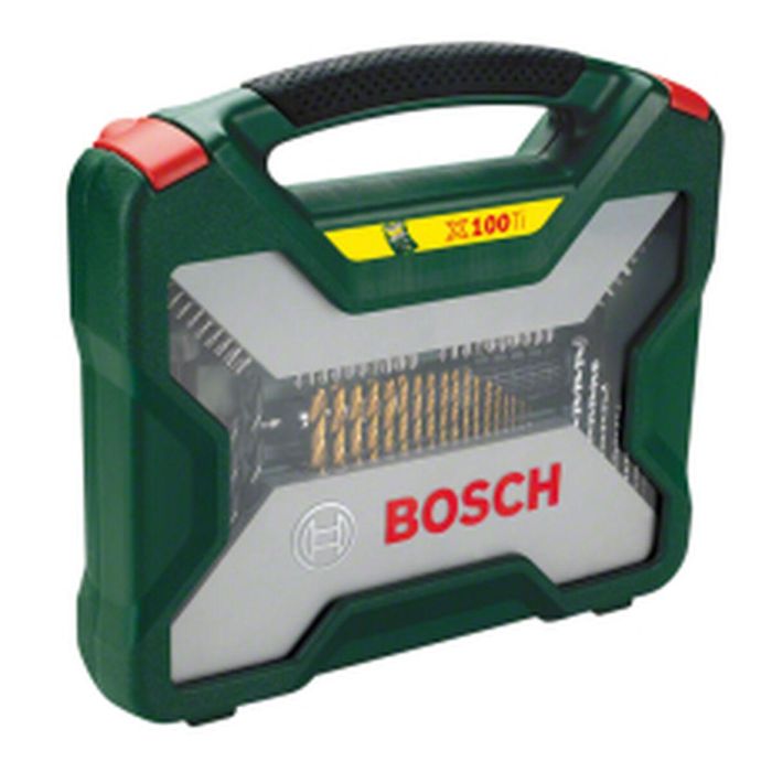 Bosch X-Line Box 100 piezas para Taladrar, Atornillar y Bricolaje en Madera, Metal y Hormigón 1
