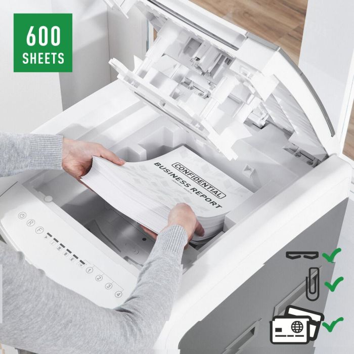 Trituradora de Papel Leitz IQ 600 Pro Autofeed P4 60 L 6