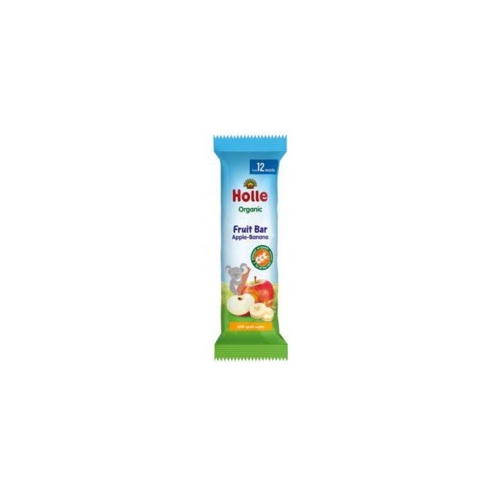 HOLLE Barrita Plátano y Naranja Mini Ecológica +12 Meses 100g para Bebés y Adultos. Sin Aromas Ni Conservantes.