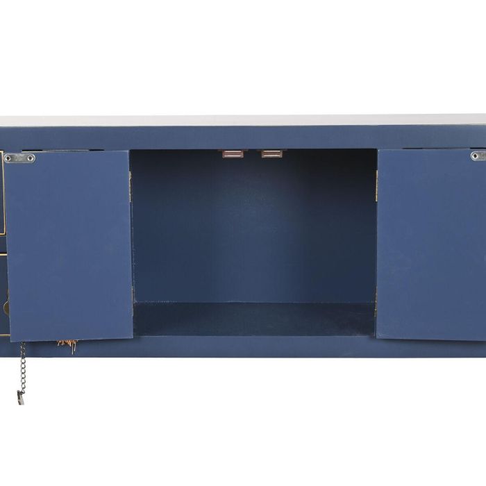 Mueble Auxiliar DKD Home Decor Azul Dorado Abeto Madera MDF 95 x 24 x 79 cm 6