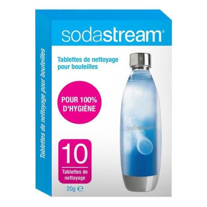 Sodastream 30061954 Tabletas Limpiadoras y Desinfectantes para Botellas Sodastream - Pack 10 Unidades - Elimina Olores