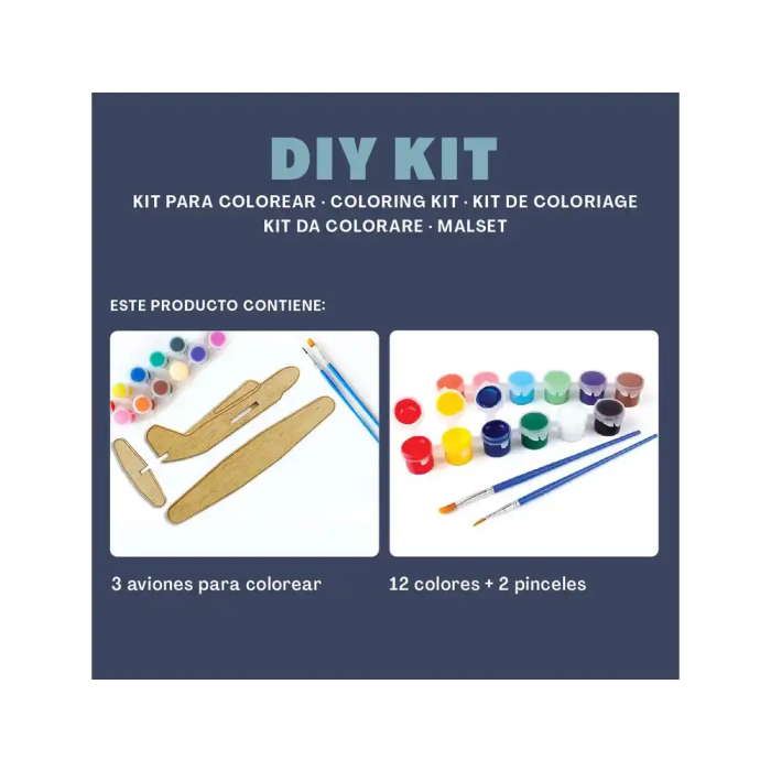 Wondee Kit para Colorear Figuras de Madera Sostenible para Niños con 12 Colores Vibrantes y Brochas 2