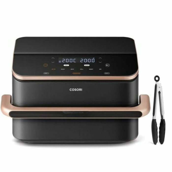 Cosori COS1730416443719 Freidora sin aceite Doble Fuego Twinfry Chef Edition, 10 L, 6 Programas, 2800 W, Negra