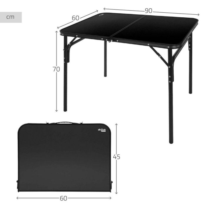 Mesa Plegable Aktive 90 x 70 x 60 cm 3