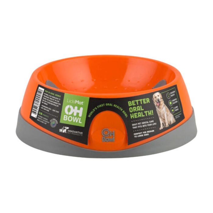 Lickimat Oh Bowl Bol Rígido para Perro M Naranja - Reduce Estrés, Ansiedad, Favorece Alimentación Lenta y Mejora Digestión Lickimat Oh Bowl Bol Rígido para Perro M Naranja - Reduce Estrés, Ansiedad, Favorece Alimentación Lenta y Mejora Digestión