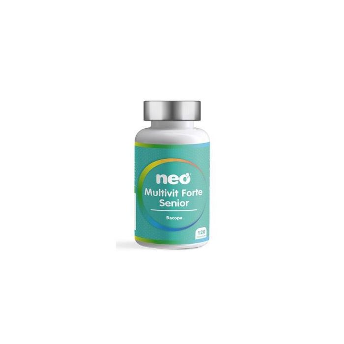 NEO Multivit Forte Senior Bacopa 120 Comprimidos. Complemento para Memoria y Sistema Nervioso en Mayores