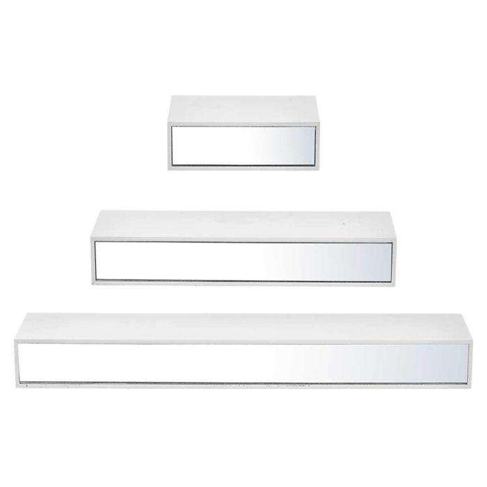 Tres Estantes Espejo 15 30 45 Cm Blanco Giftdecor (4 Unidades) 1 Tres Estantes Espejo 15 30 45 Cm Blanco Giftdecor (4 Unidades) 1
