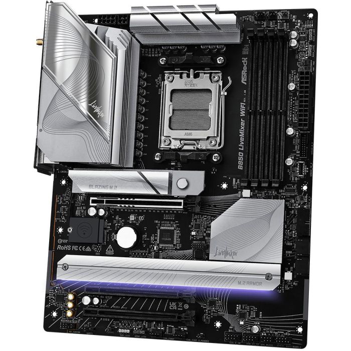 ASRock B850 LiveMixer WiFi Placa Base AMD AM5 DDR5, Compatible Ryzen 7000/8000/9000, ATX, WiFi 7 4 ASRock B850 LiveMixer WiFi Placa Base AMD AM5 DDR5, Compatible Ryzen 7000/8000/9000, ATX, WiFi 7 4