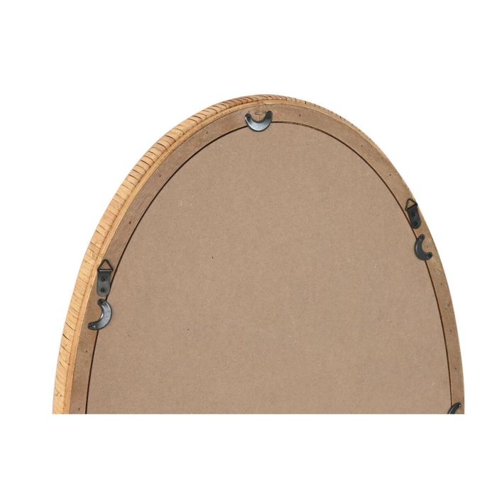 DKD Home Decor Espejo Oval Scandi de Ratán y Cristal Natural 85 x 53 cm 1