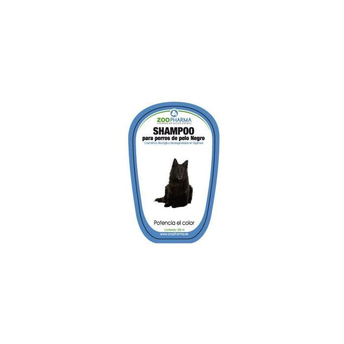 Zoopharma Veterinaria Champú para Perros de Pelo Negro 250ml - Ecológico, Hipoalergénico y Antilágrimas