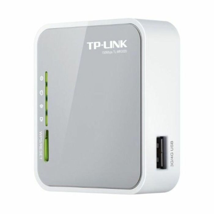 TP-Link TL-MR3020 Router Portátil Wi-Fi N150 Mbps (2.4 GHz) para Módem USB 3G/4G, Ethernet Rápido, Gris/Blanco TP-Link TL-MR3020 Router Portátil Wi-Fi N150 Mbps (2.4 GHz) para Módem USB 3G/4G, Ethernet Rápido, Gris/Blanco