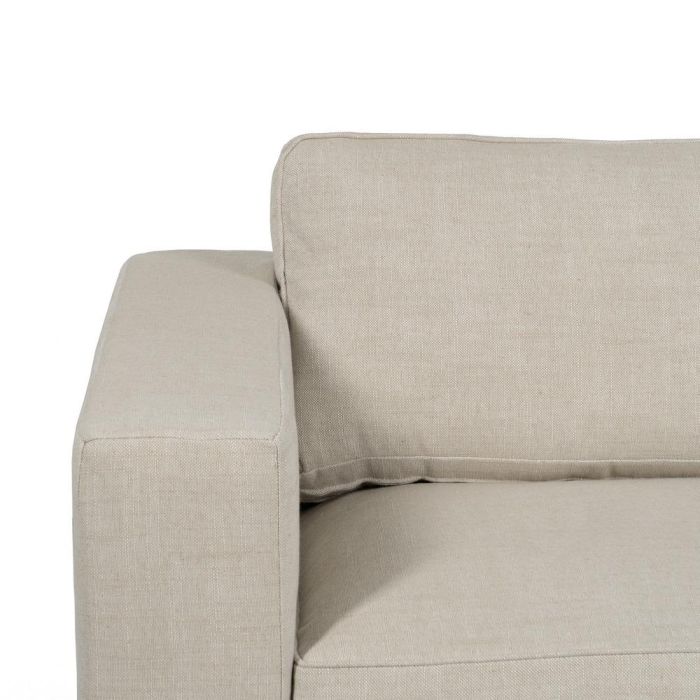 Sofá 3 Plazas Beige Tejido Siena 222 X 95 X 80 cm
