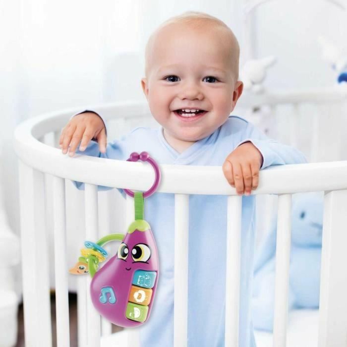 Carotina Baby LIS8008324109890 Sonajero Electrónico Berenjena para Bebés con Melodías, Sonidos de Animales y Mordedores 2 Carotina Baby LIS8008324109890 Sonajero Electrónico Berenjena para Bebés con Melodías, Sonidos de Animales y Mordedores 2