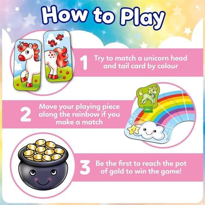 Unicornios multicolores - Juego de parejas - HUERTO 3 Unicornios multicolores - Juego de parejas - HUERTO 3