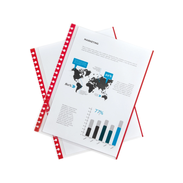 Liderpapel Recambio Funda Intercambiable DIN A4 Bordes Surtidos, 20 Fundas Extraíbles de 70 micras, Portada 700 micras, Negro, Bolsa 10 Unidades 4